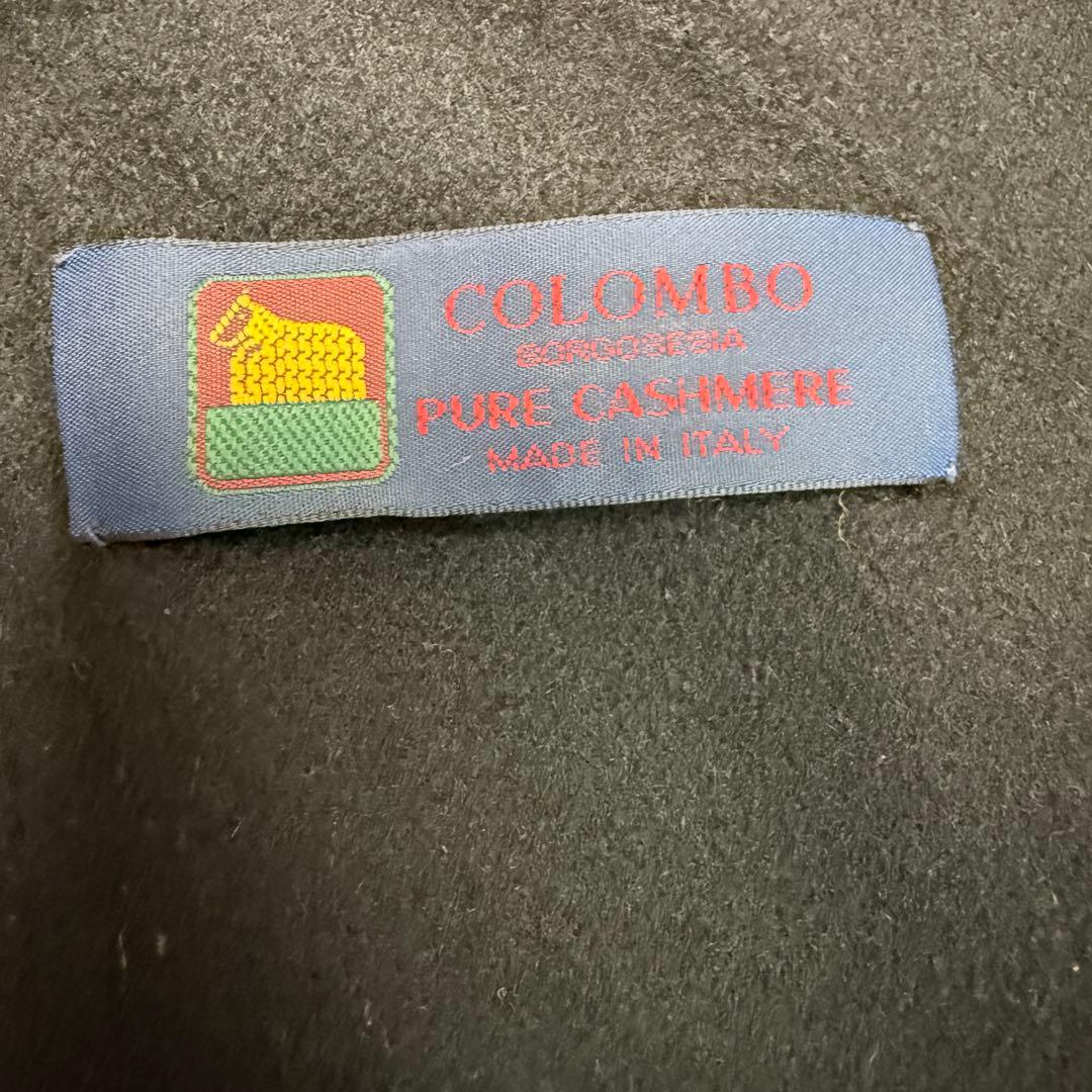 美品 最高級コロンボ カシミヤ ダブルチェスターコート イタリア製 F ブラック