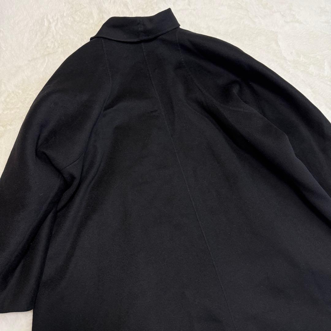 美品 最高級コロンボ カシミヤ ダブルチェスターコート イタリア製 F ブラック