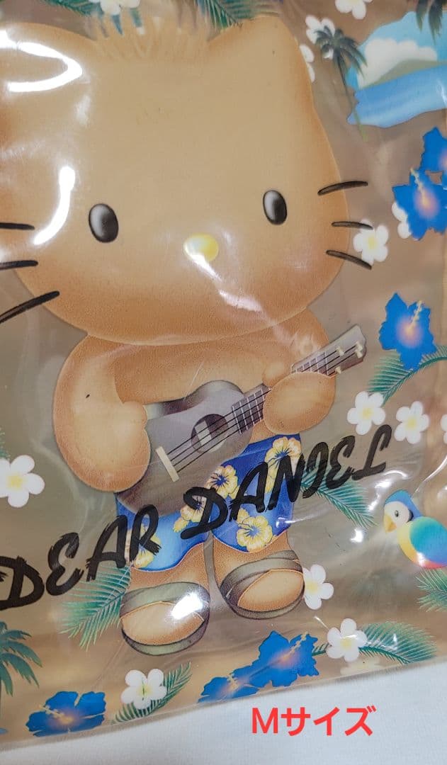 レア　日焼けキティ　ダニエル　ビニールトートバッグ　ハイビスカス　ハワイ　アロハ