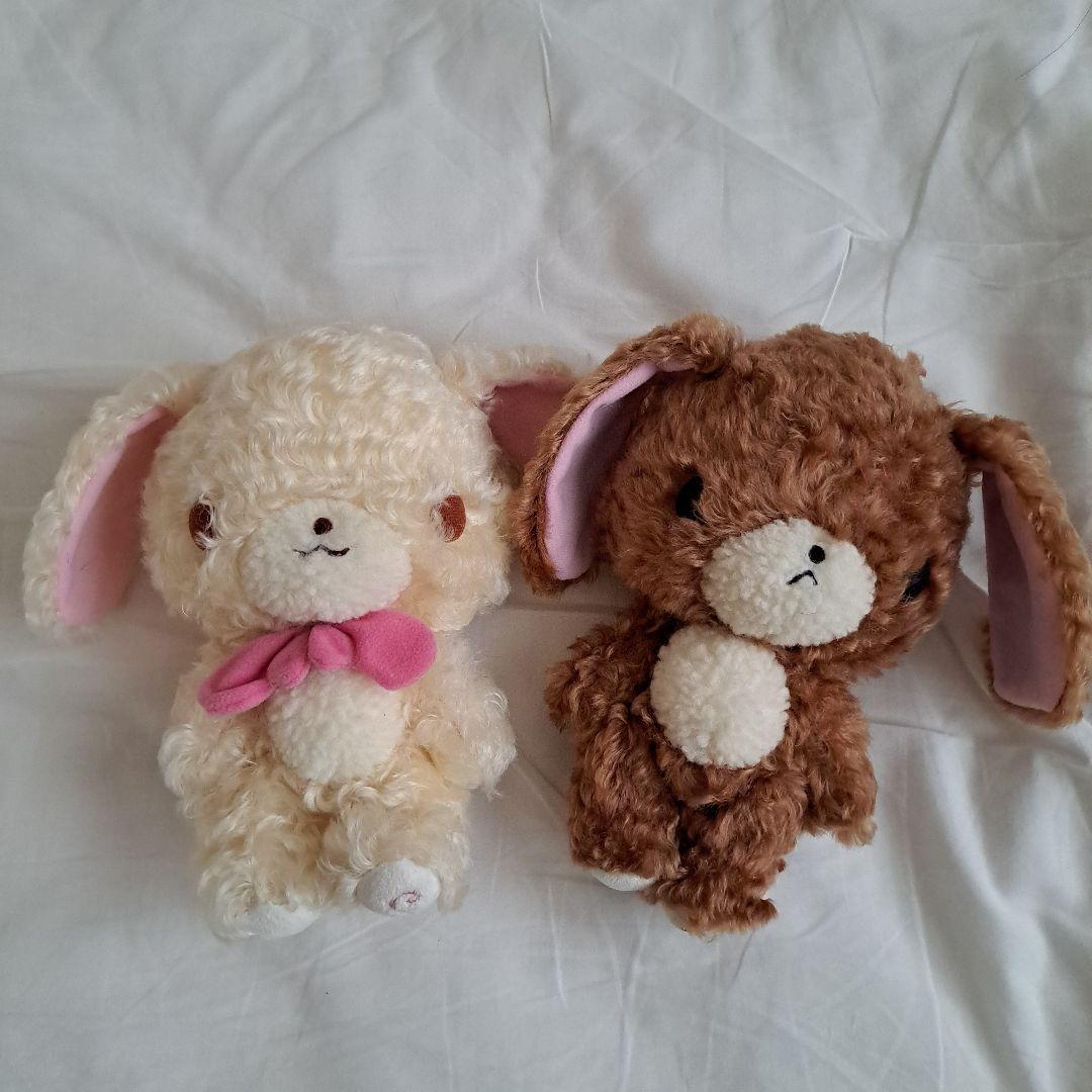シュガーバニーズ モヘア　ぬいぐるみペア しろうさくろうさ　激レア