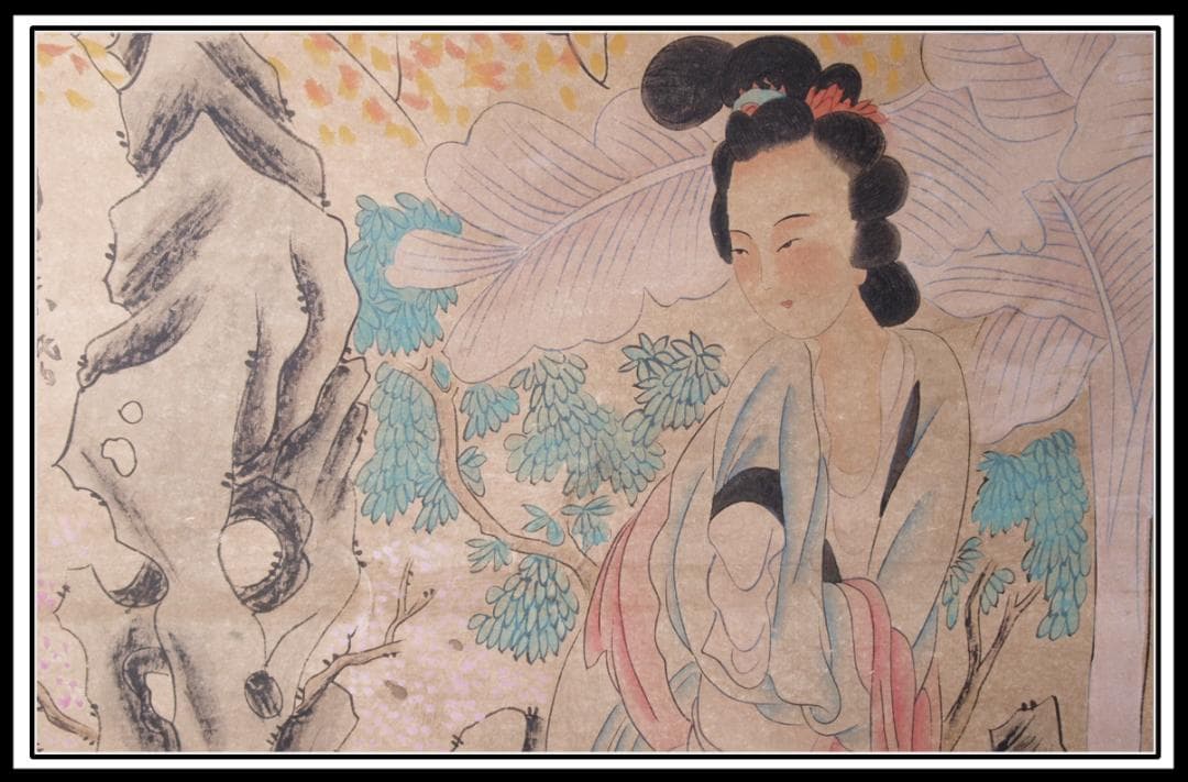 中国書画 中国近代書画家黄居 肉筆紙本 文房賞物 1903 AK547A12-1