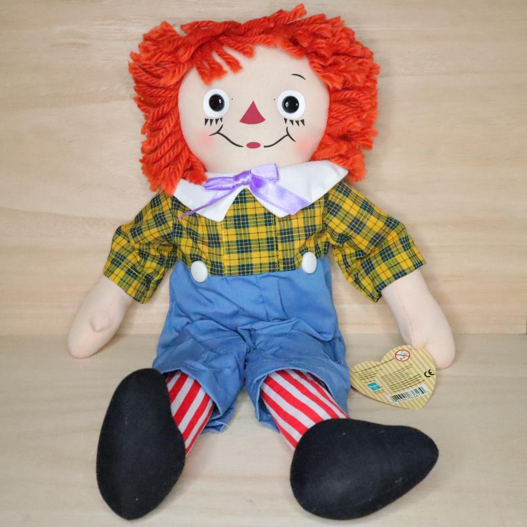 ラガディ・アン＆アンディ 縦ストライプペア ぬいぐるみ カントリー風