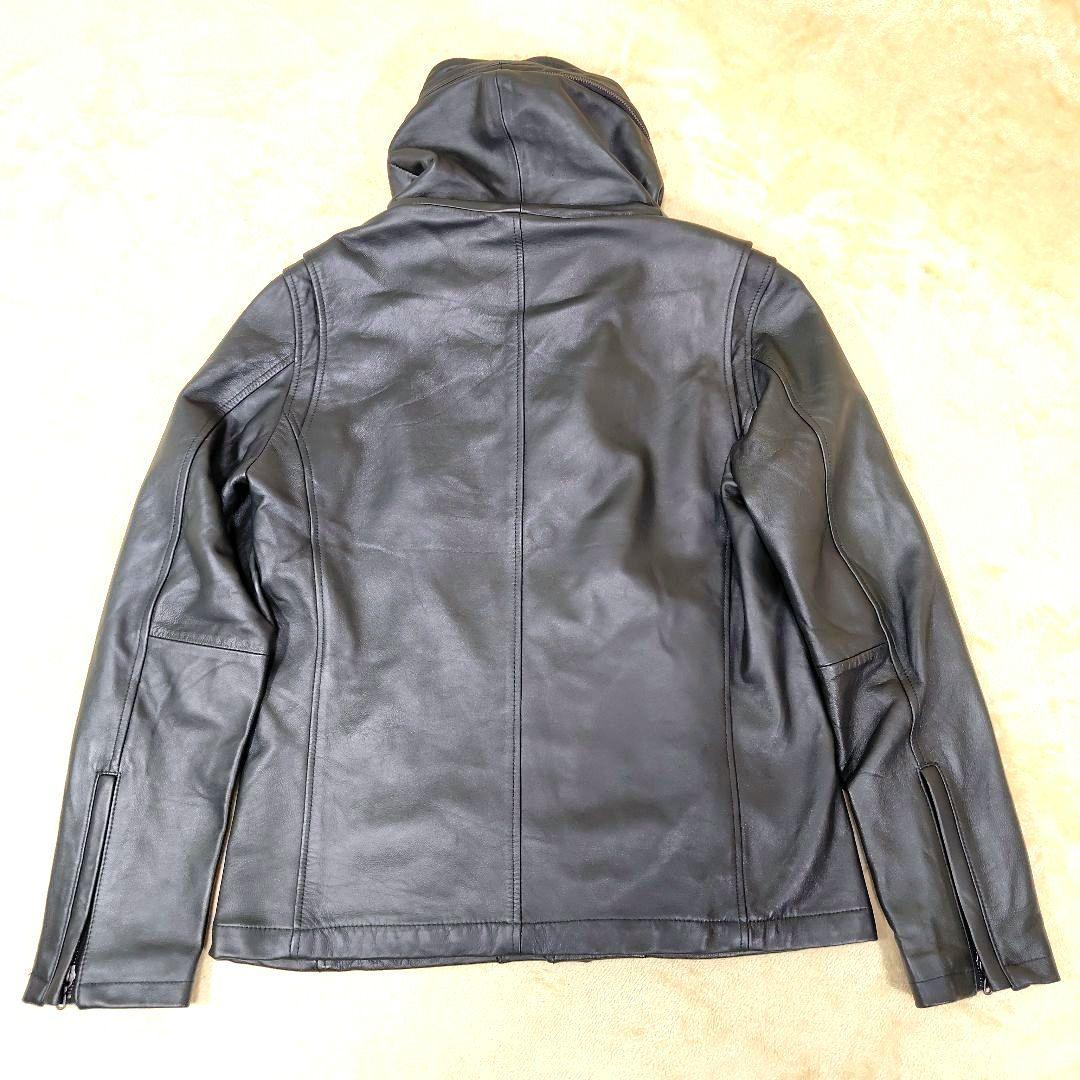 美品 キャサリンハムネット ライダースジャケット 羊革 メンズ 2XL