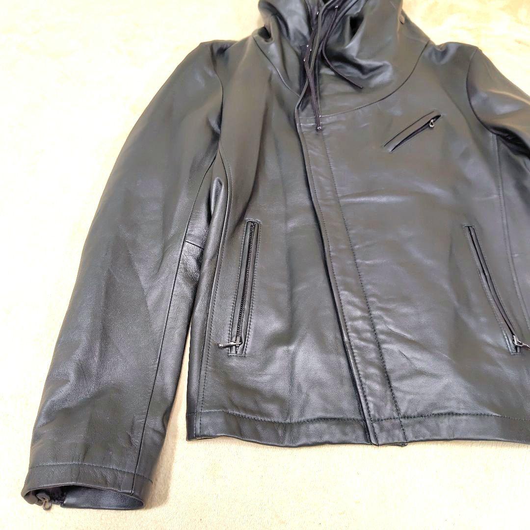 美品 キャサリンハムネット ライダースジャケット 羊革 メンズ 2XL