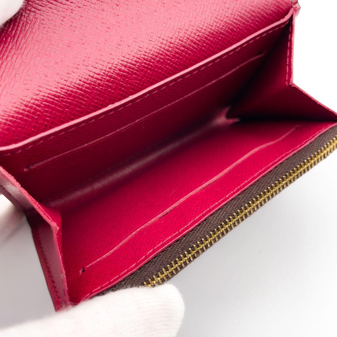 Rルイヴィトン モノグラム ロザリ フューシャ 折り財布 