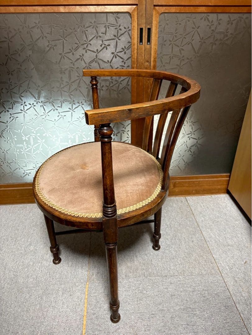 アンティーク バレルバックチェア 木製 ラウンドチェア クラシカル 高級椅子
