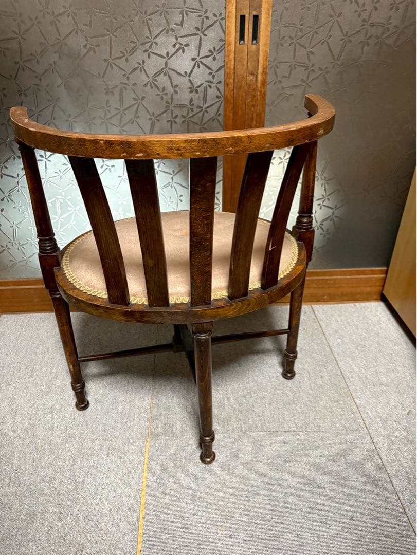 アンティーク バレルバックチェア 木製 ラウンドチェア クラシカル 高級椅子