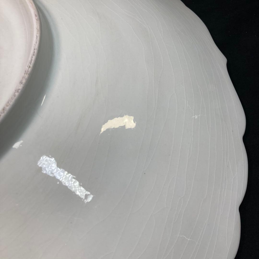 トルコ アバノス産 飾り皿 大皿 陶器 トルコ陶芸 皿立付 直径約55cm