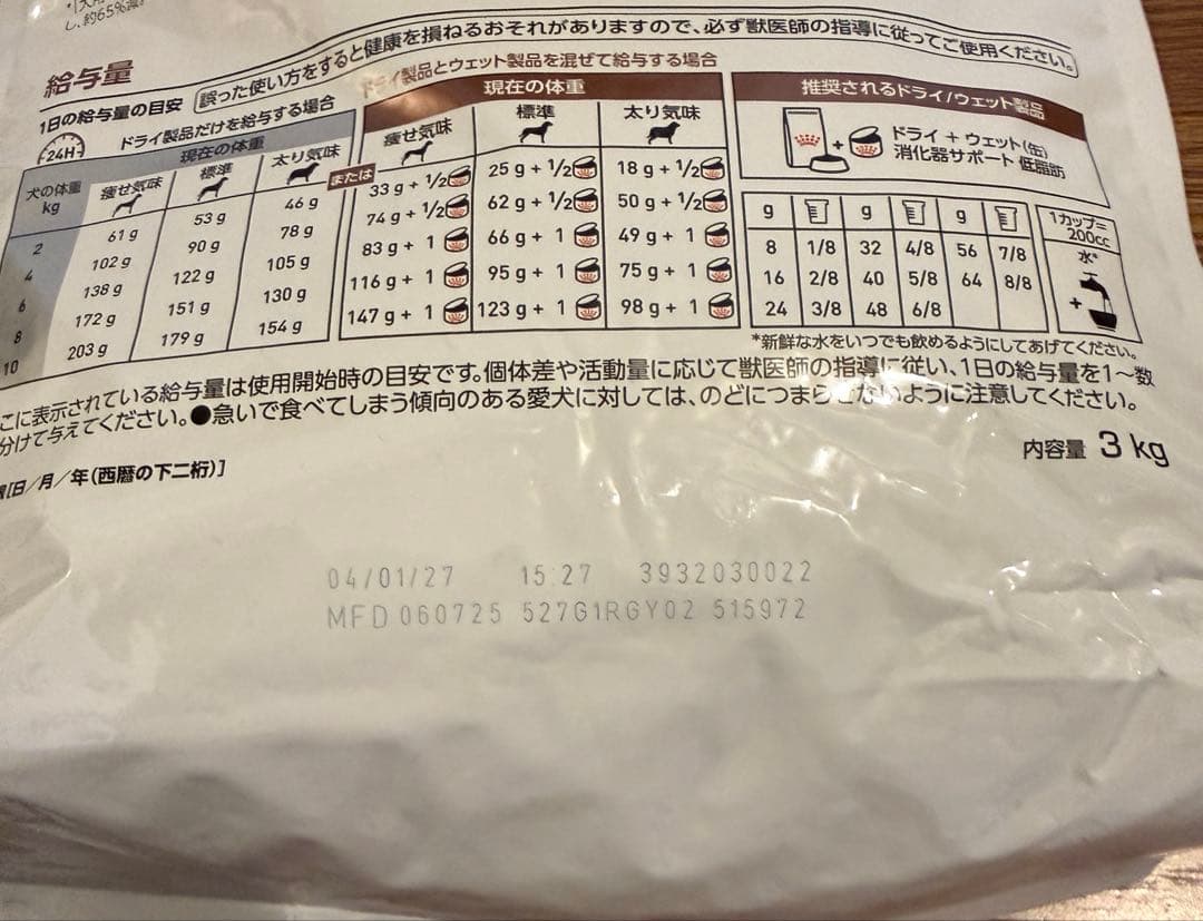  CANIN 消化器サポート低脂肪 3㎏
