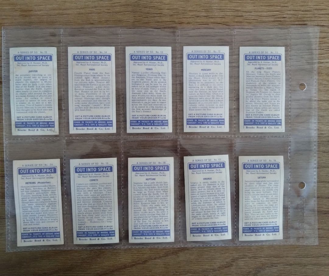 1958年◆シガレットカード＜イギリス＞◆宇宙へ 全50種◆アンティークカード