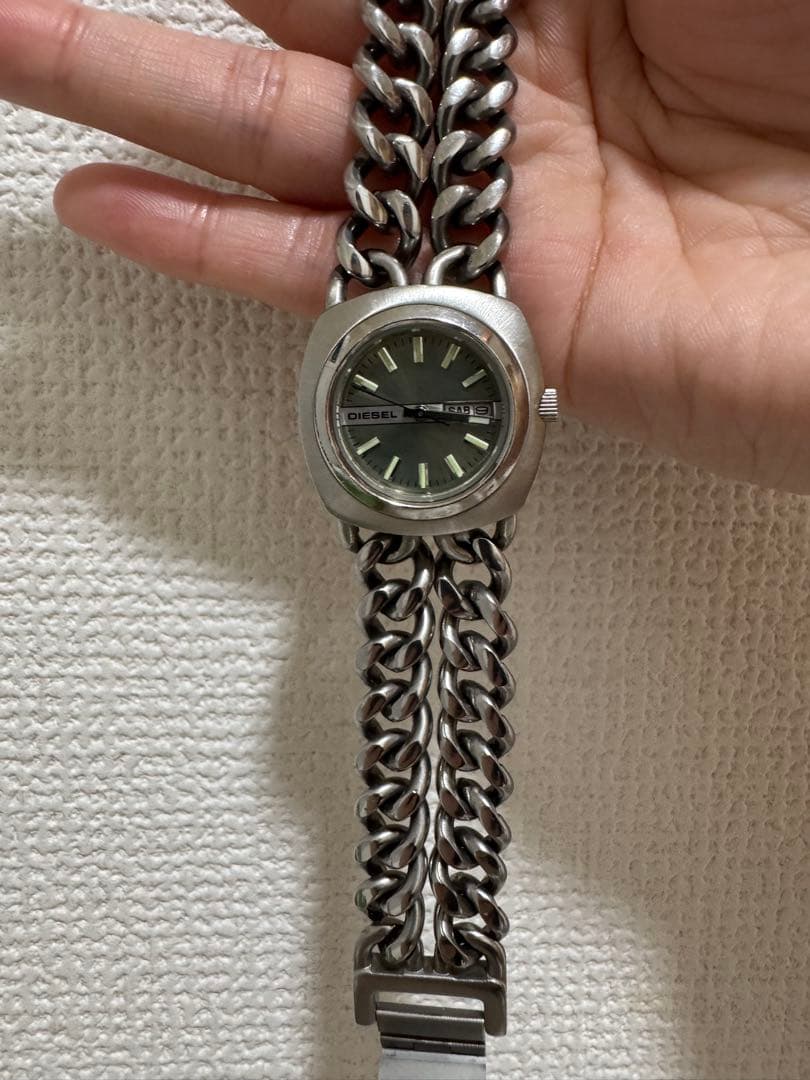 DIESELレディース腕時計クォーツ電池交換無しダブルチェーンベルト DZ