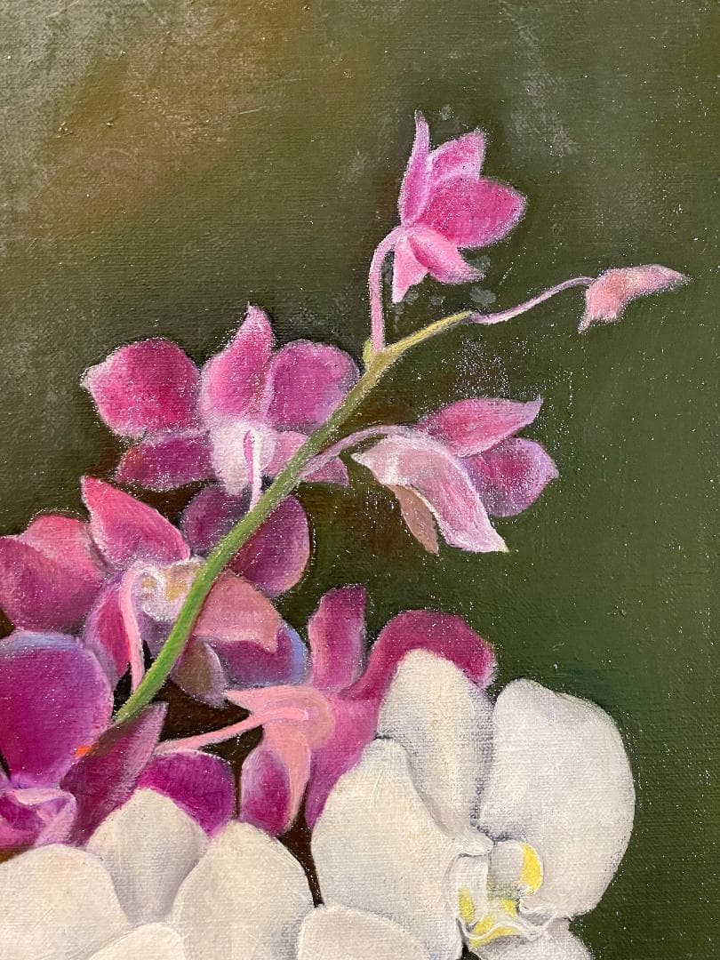 「真作」田中圭三『花の衣』静物画　油彩画　額装　サイン有り　F10号