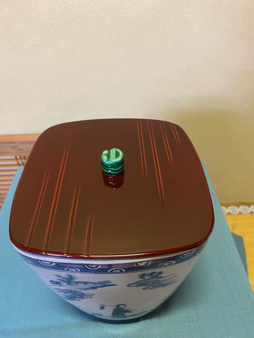 【本日限定】水指し 『四方水指』 手塚祥堂 作 共箱 茶の湯