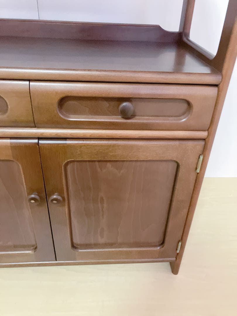 Karimoku カリモク 木製 電話台、FAX台　キャビネット飾り棚 収納　①