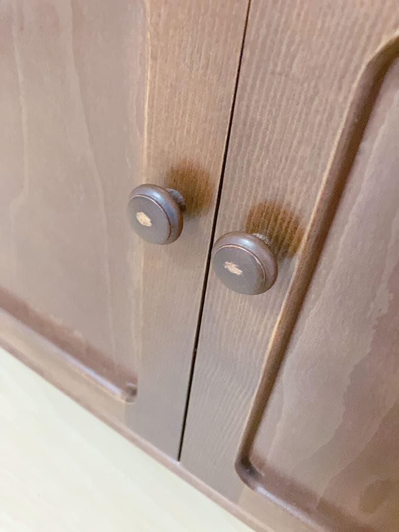 Karimoku カリモク 木製 電話台、FAX台　キャビネット飾り棚 収納　①