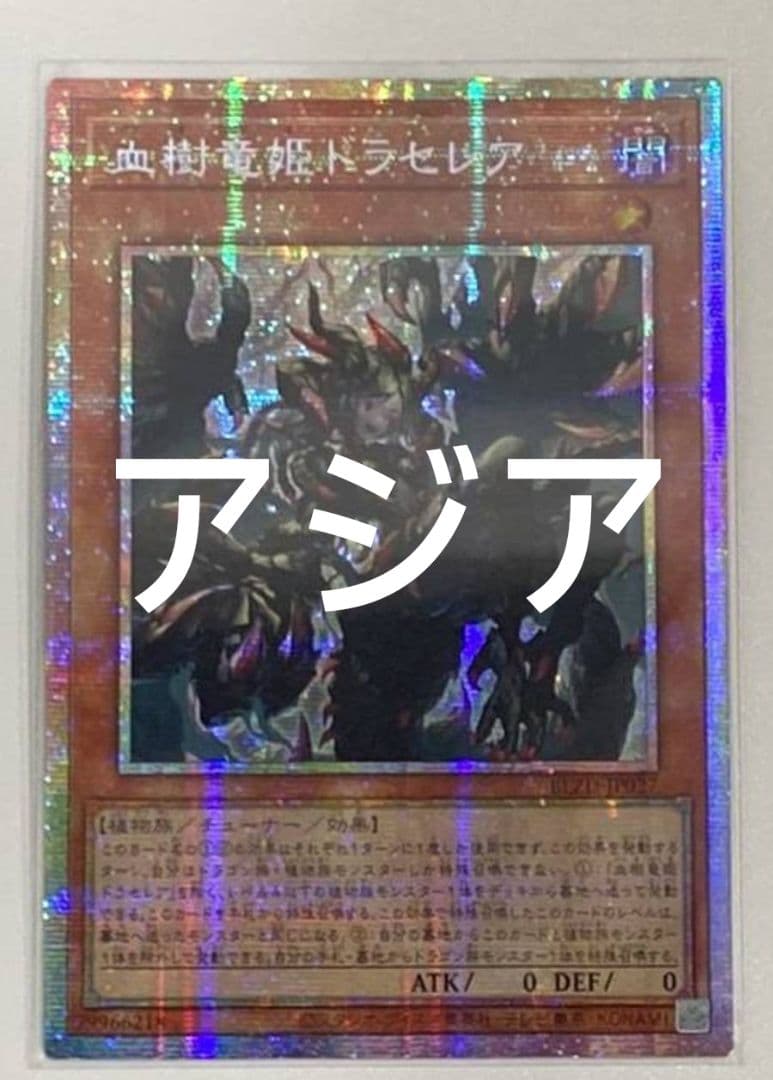 【こんぶ】遊戯王 血樹竜姫ドラセレア プリズマ プリシク アジア版 3枚