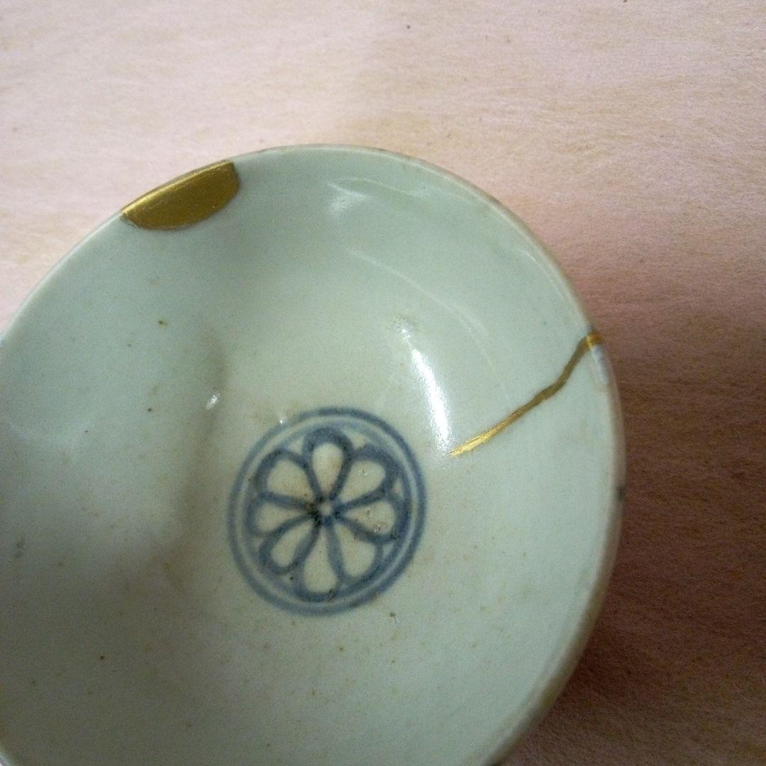 初期伊万里　網目文様茶碗　古美術　古道具　骨董品