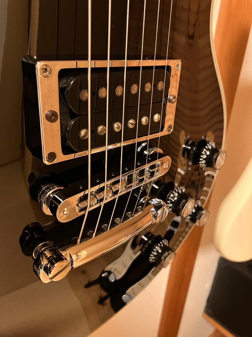 Burny レスポールカスタムタイプ ブラック×シルバー