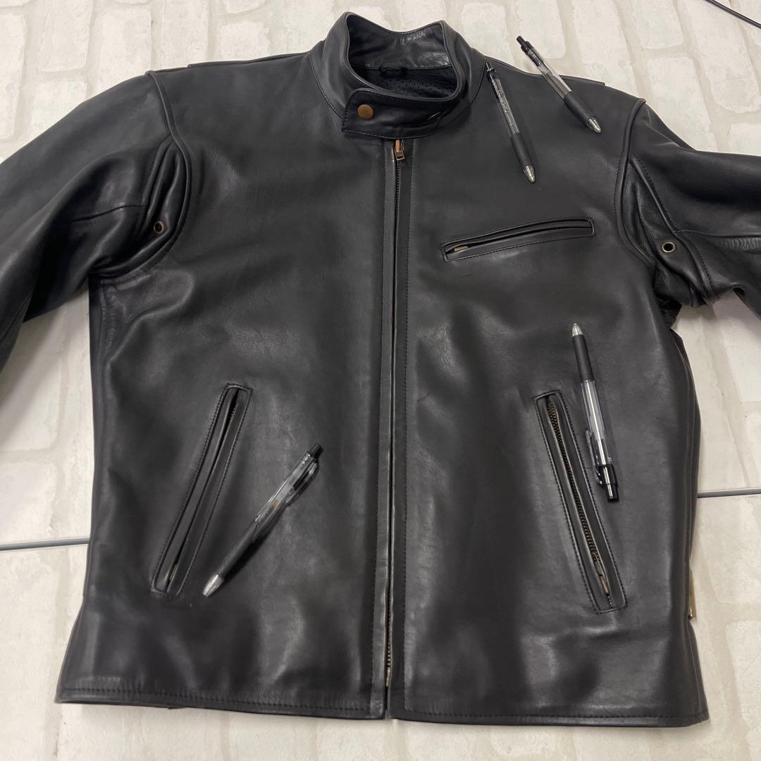 値下げ エスギア S:GEAR 牛革 レザー シングル ライダース ジャケット