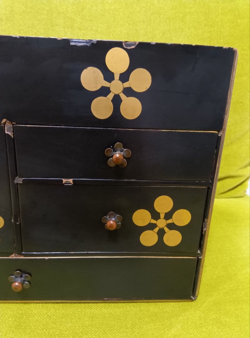 アンティーク　漆　金蒔絵　化粧箪笥　小たんす　かんざし入れ