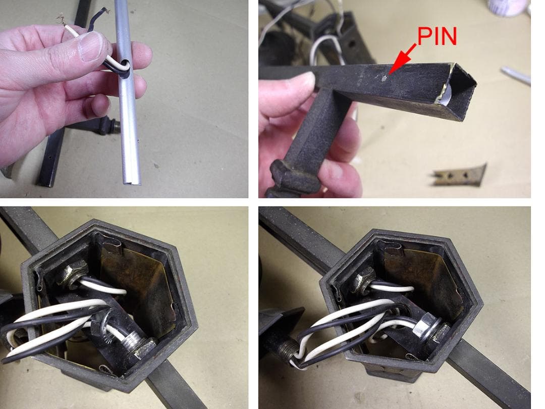 和風照明　二灯式　大正昭和レトロ　 電傘 電笠 花菱文　乳白ガラス