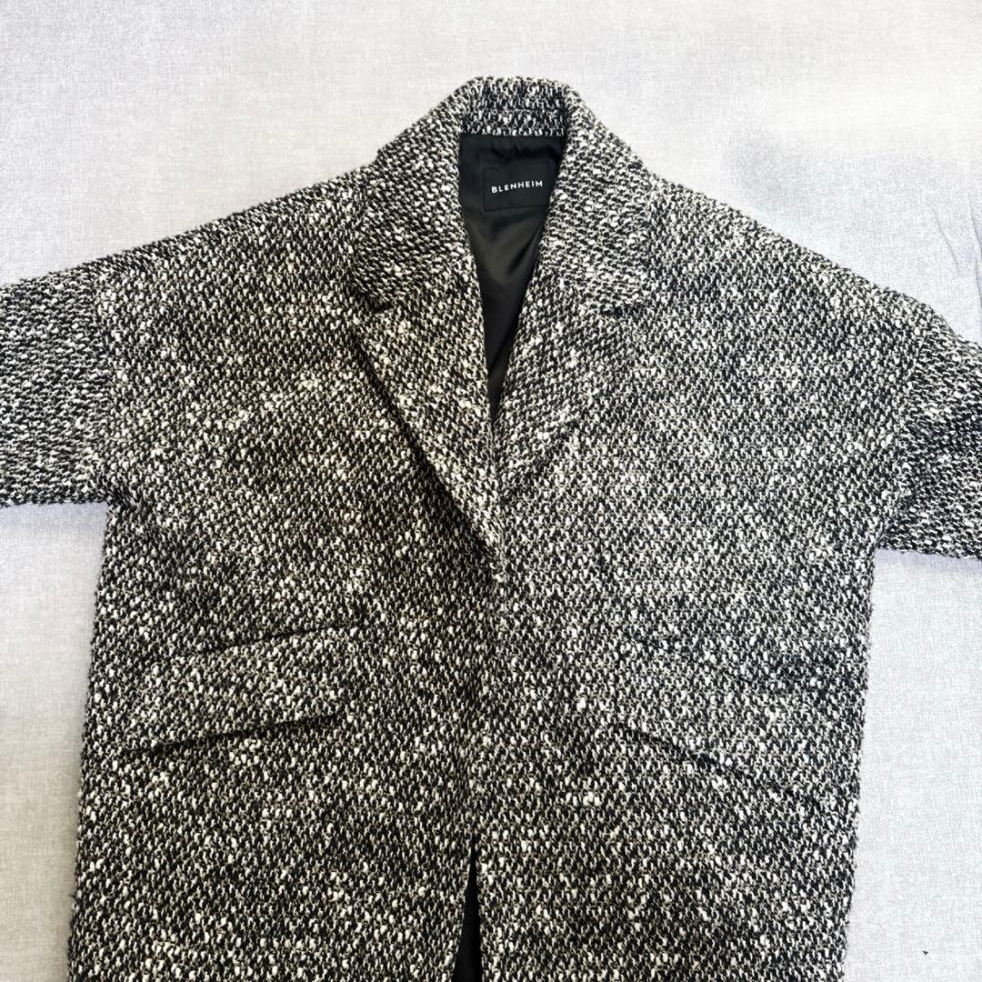 BLENHEIM ブレンヘイム　ツイードチェスターコート　コクーン　ウール　S