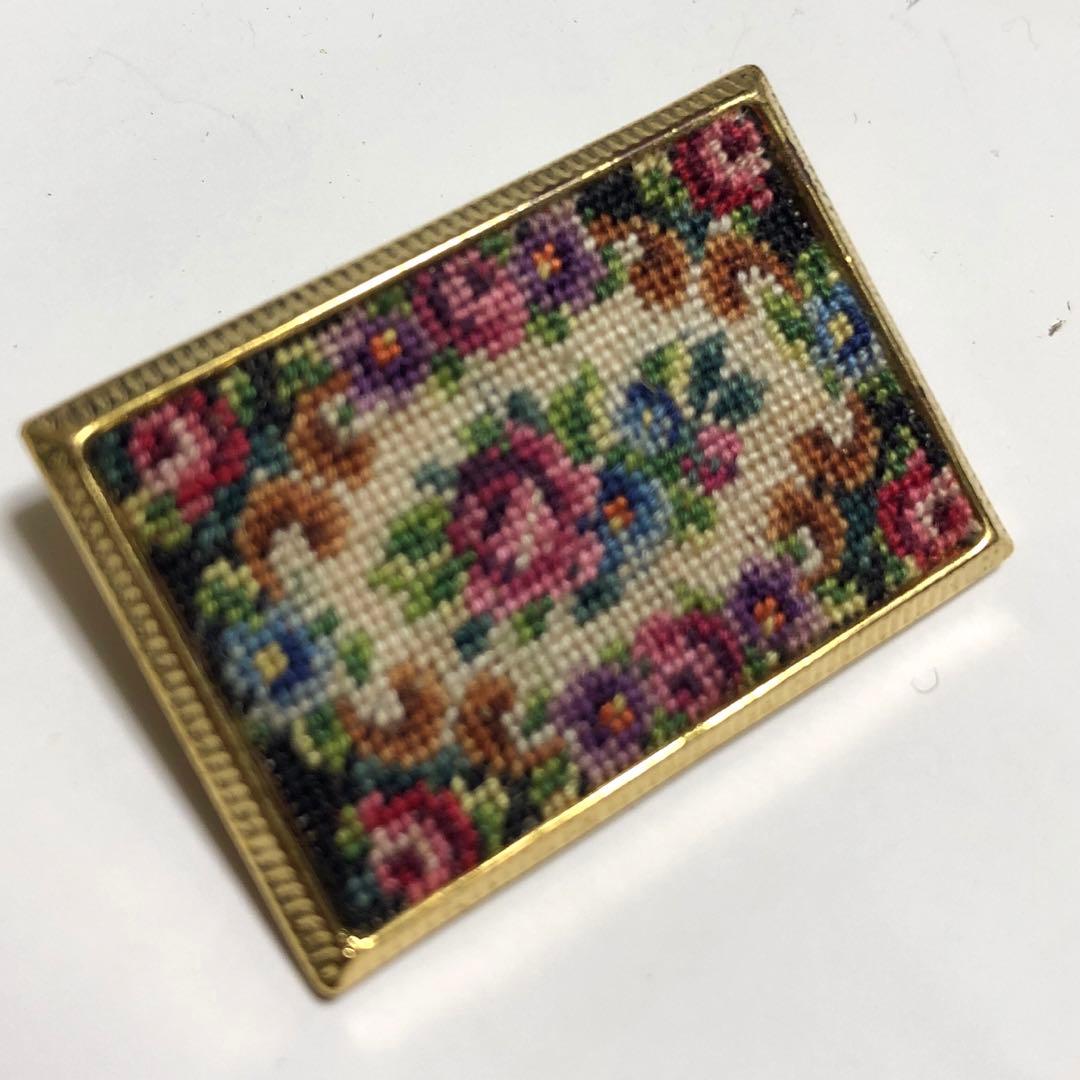 プチポワンブローチ☆2点セット