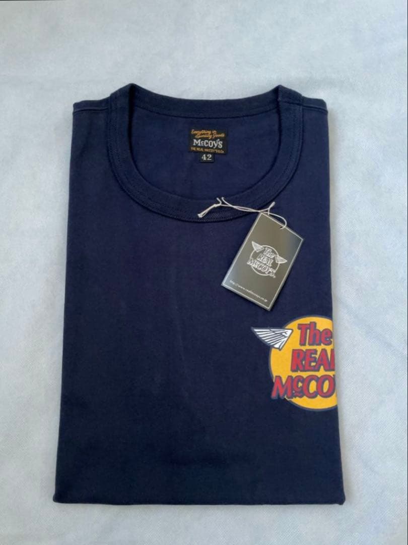 リアルマッコイズ Tシャツ ネイビー 半袖　42