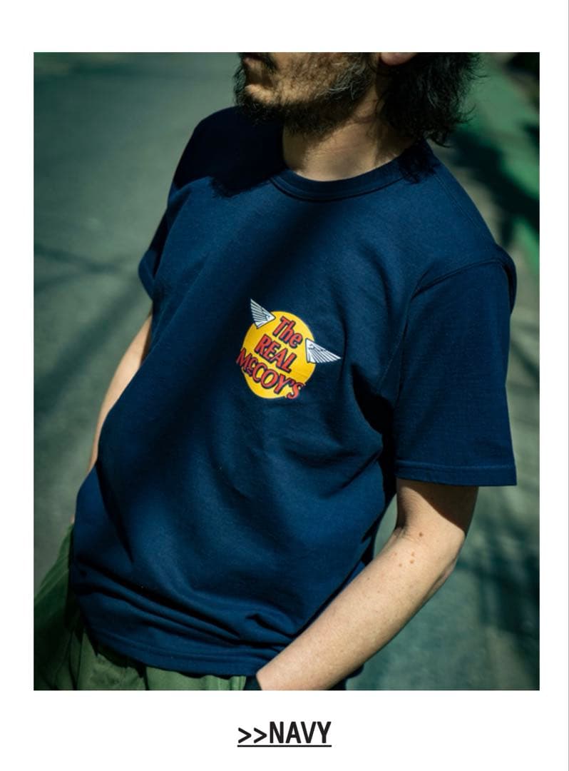 リアルマッコイズ Tシャツ ネイビー 半袖　42