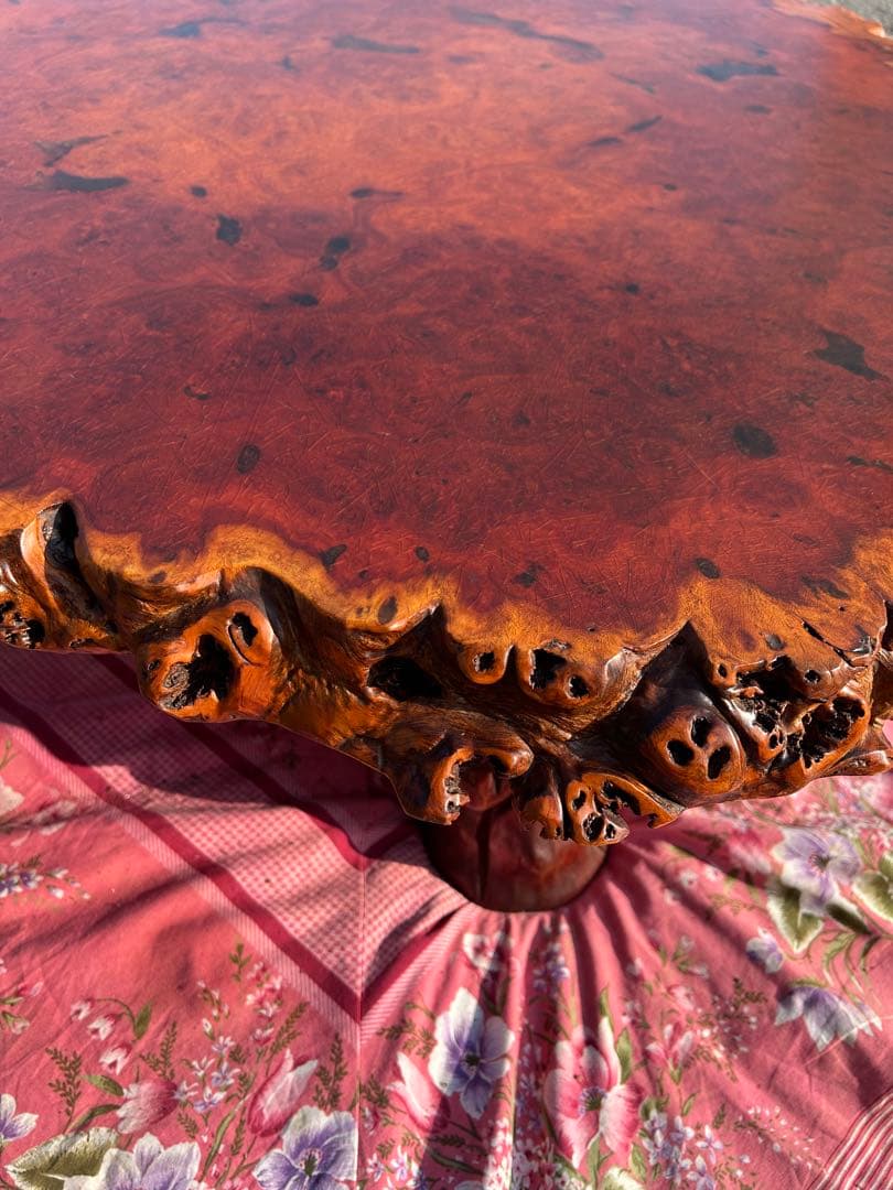 【希少】花梨瘤 一枚板 座卓 高級テーブル 大型