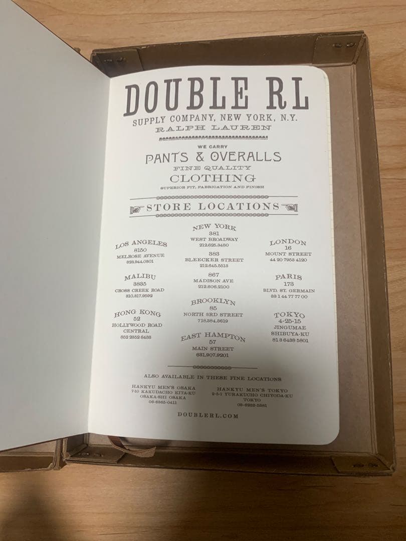 RRL ダブルアールエル　レザーノート　新品未使用　箱・タグ付き　ラルフローレン