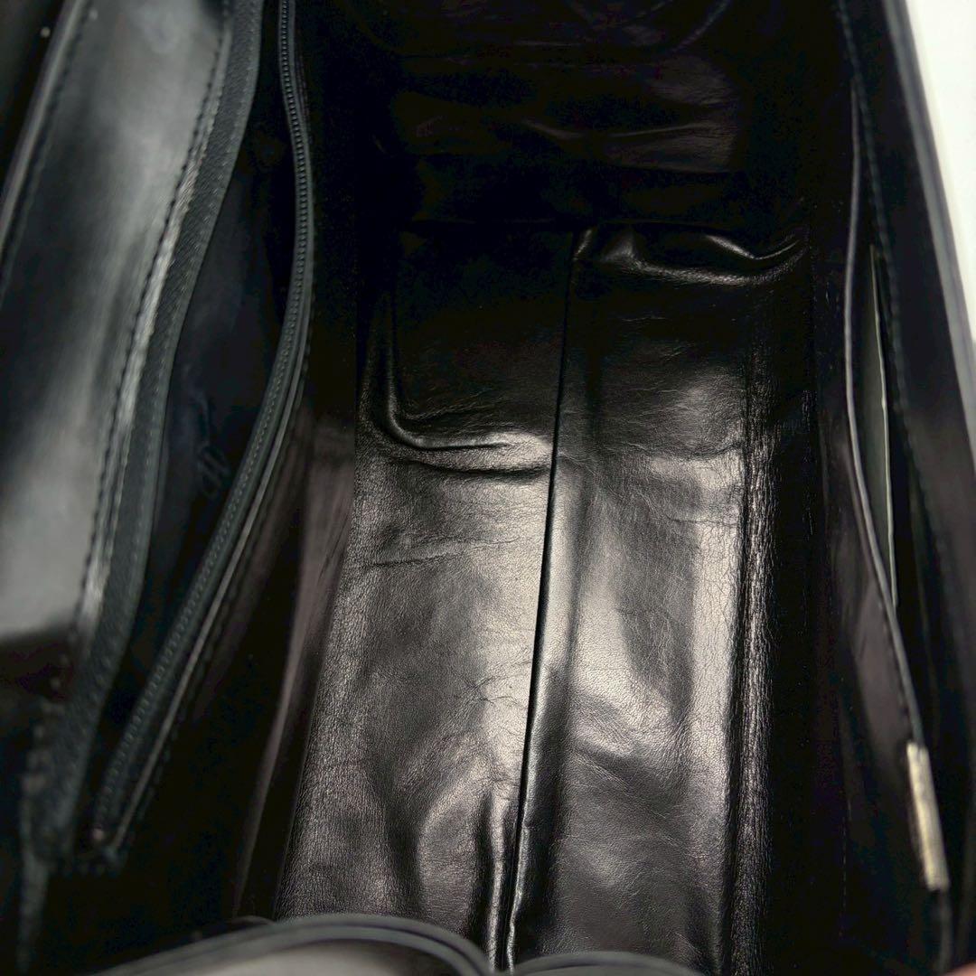 ハマノ　濱野皮革工藝　ハンドバッグ　フォーマル　ロイヤルスタンド レザー 黒