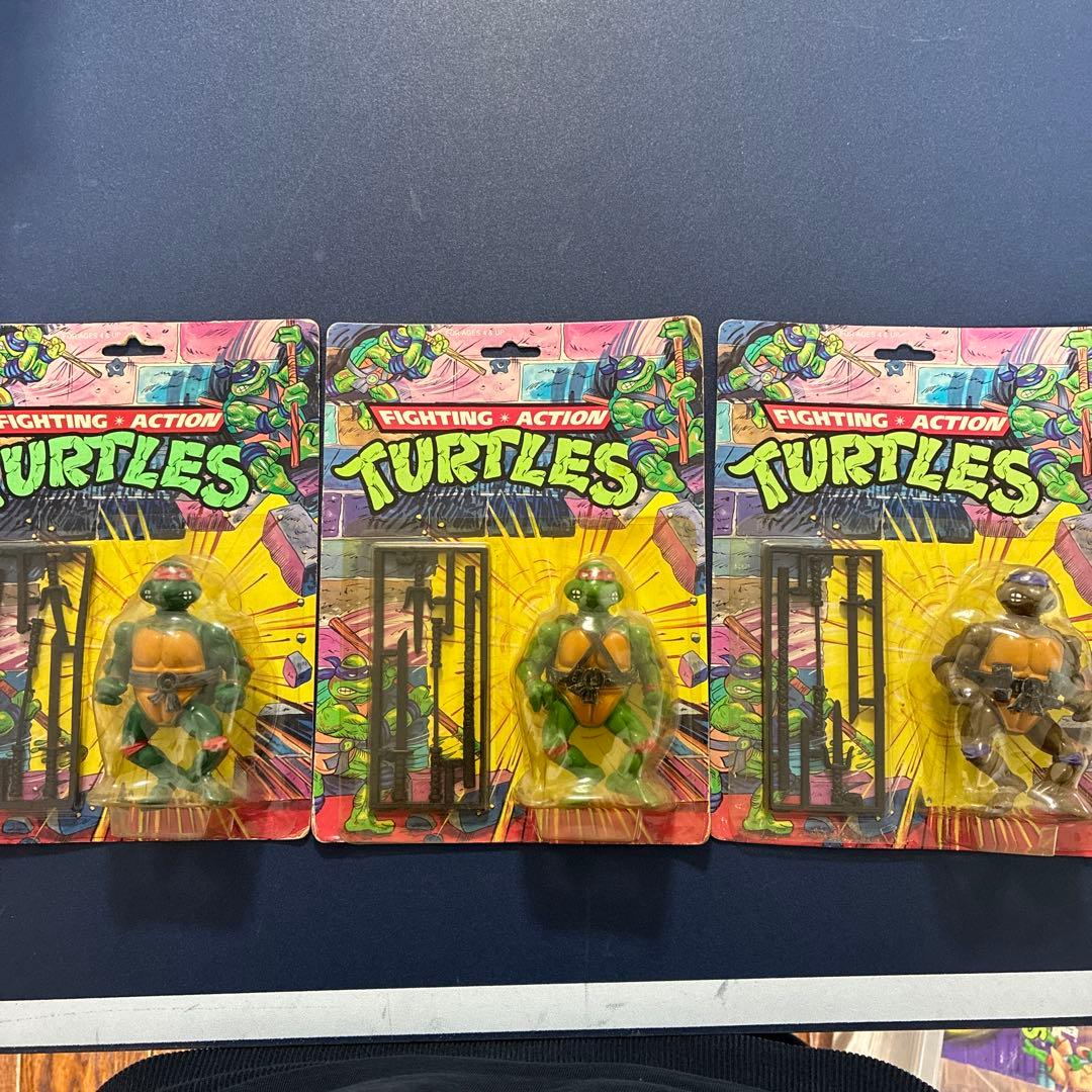 ファイティングアクションタートルズフィギュア 3体セット