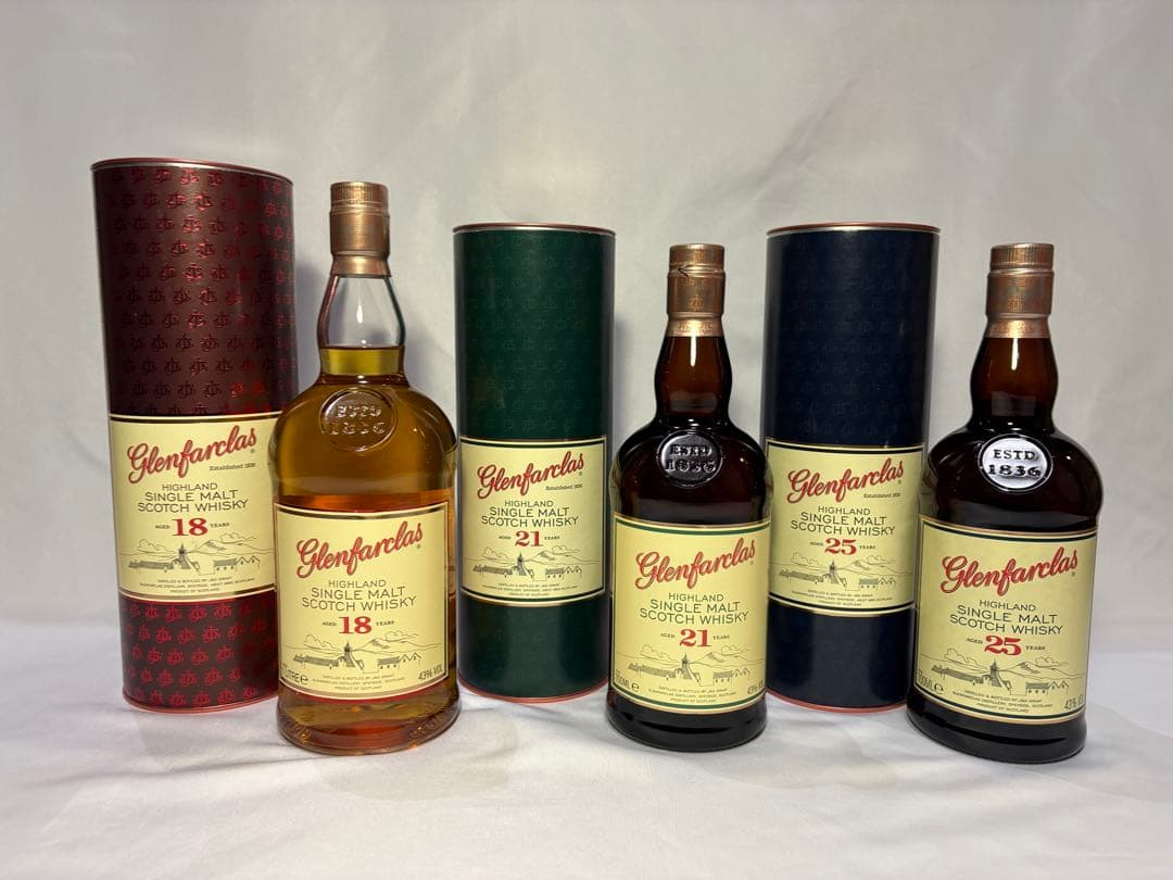 【未開栓・箱付】グレンファークラス(Glenfarclas)　3本セット