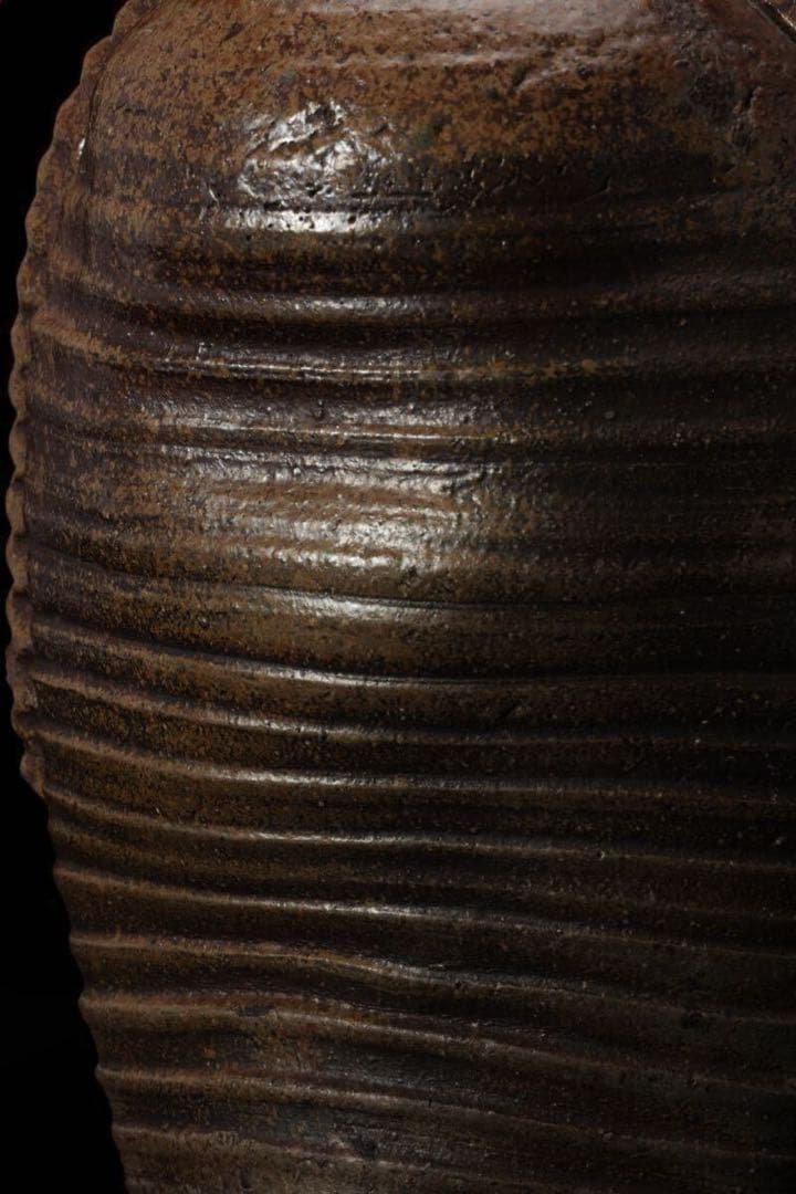 桂又三郎 江戸中期 古備前 船虫徳利 酒器 備前焼 識箱 鑑定箱付 壺 花入