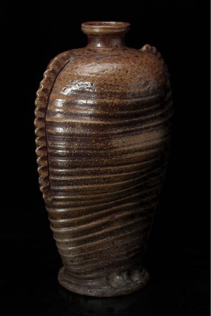 桂又三郎 江戸中期 古備前 船虫徳利 酒器 備前焼 識箱 鑑定箱付 壺 花入