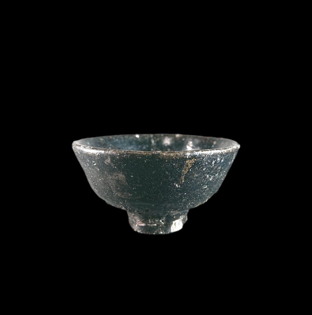 ■唐津焼 丸田宗彦 井戸黒ぐい呑 共箱、共布、栞全揃い 珍品逸品 #ぐい呑み