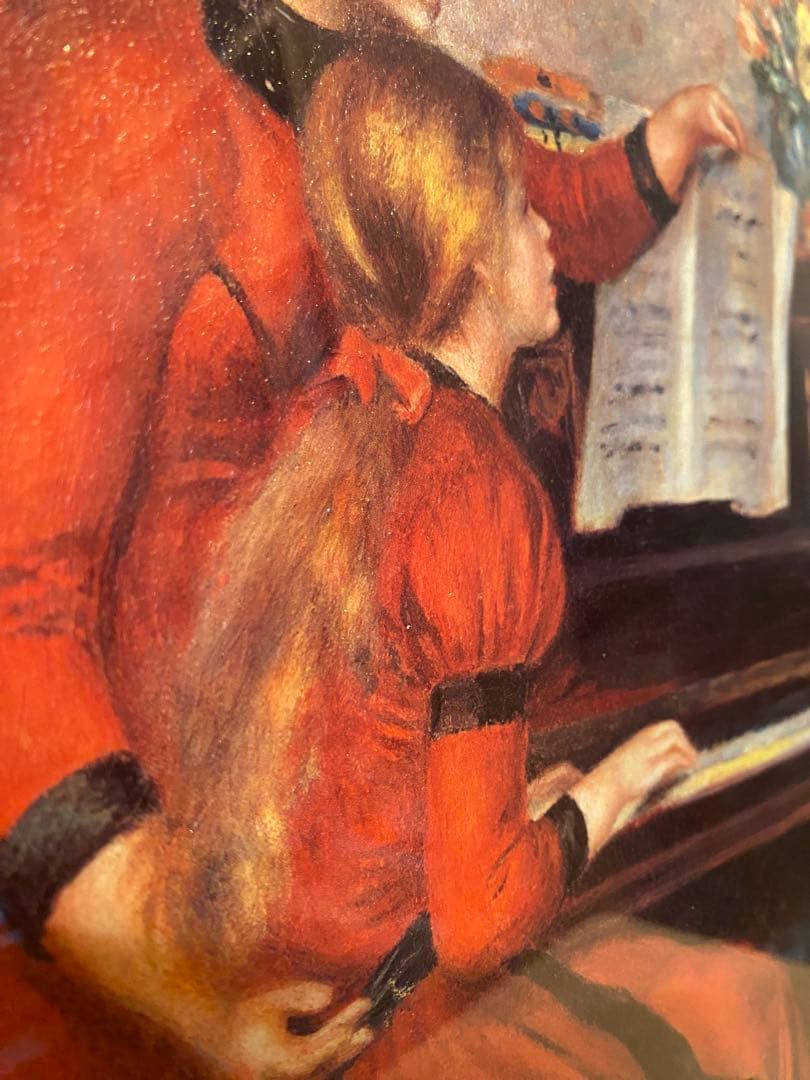 ⭐️新品未使用⭐️ルノワール『ピアノを弾く少女』複製油絵 F6号 受注制作品額装済み