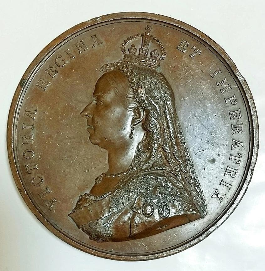 77mm 1887年 イギリス ビクトリア ヴィクトリア 戴冠式 銅メダル