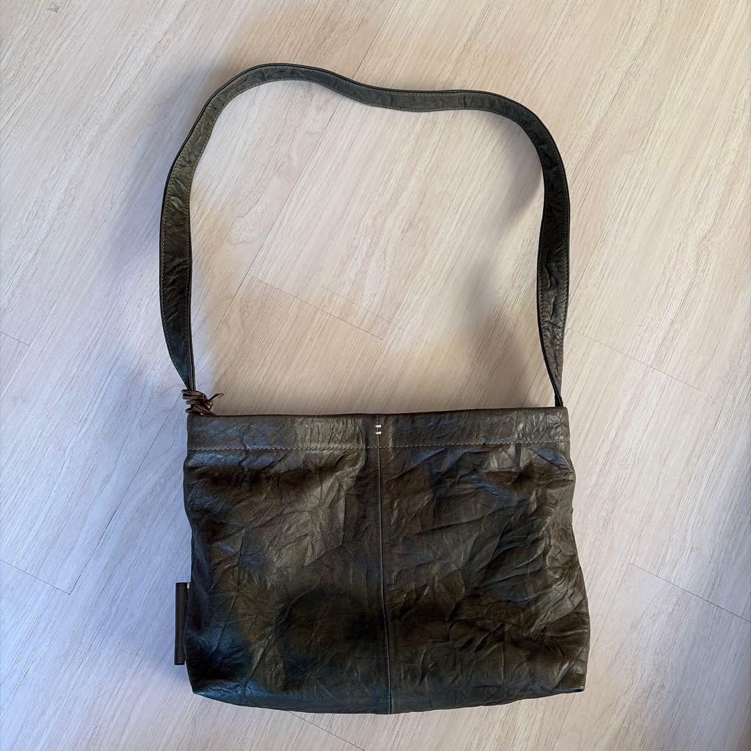 genten ルッソ　S　ダークグリーン レザー ショルダー　2way