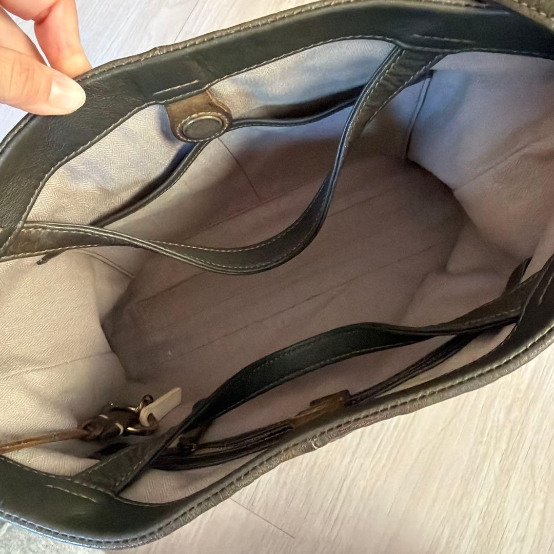 genten ルッソ　S　ダークグリーン レザー ショルダー　2way