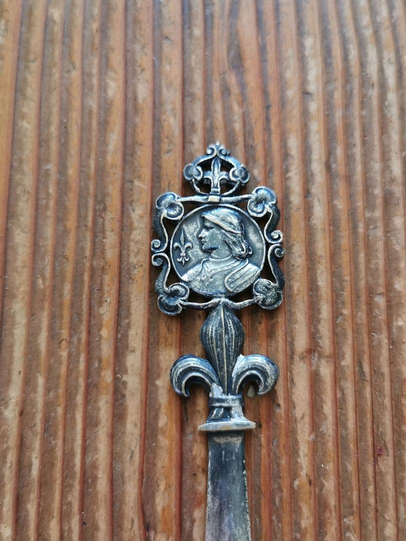 アンティーク フランス ジャンヌダルク ペーパーナイフ 騎士の百合紋 聖女の紋章