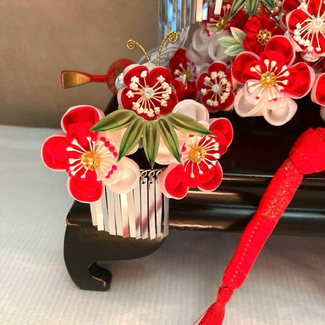 専用　勝山 classical beauty 梅竹蝶　1本挿　Uピン簪　水引簪