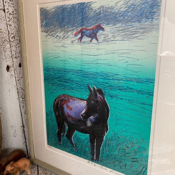 森岡完介 Kansuke MORIOKA 作*直筆サイン入り大版シルクスクリーン