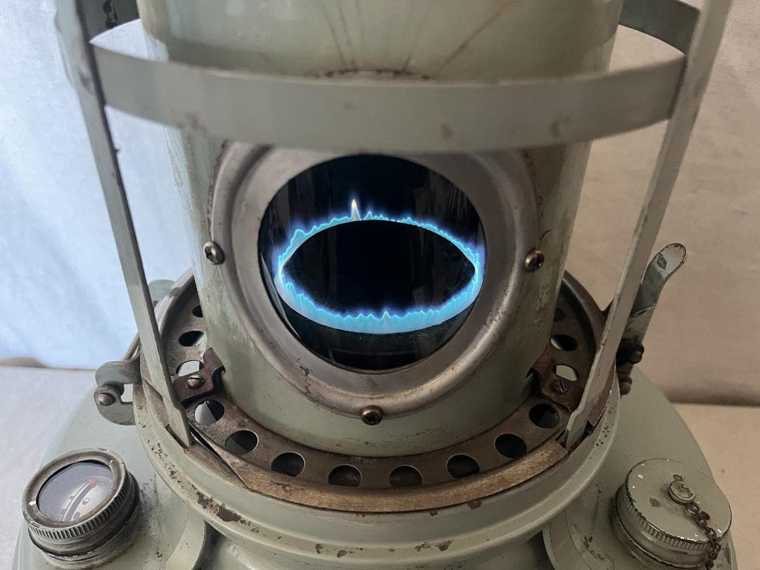 超希少【Aladdin】 アラジン ブルーフレーム１６型 赤ハンドル 箱付き