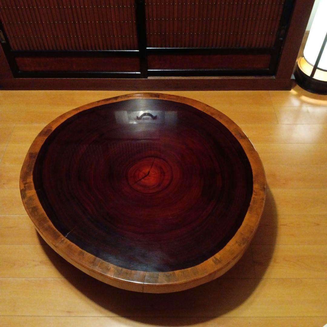 素敵なコーヒーテーブル　円形　木製座卓