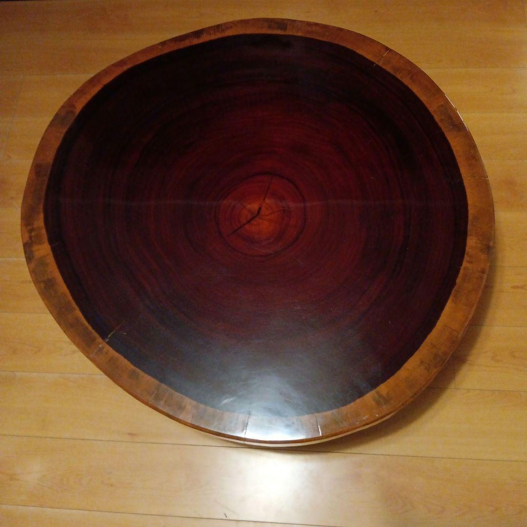 素敵なコーヒーテーブル　円形　木製座卓