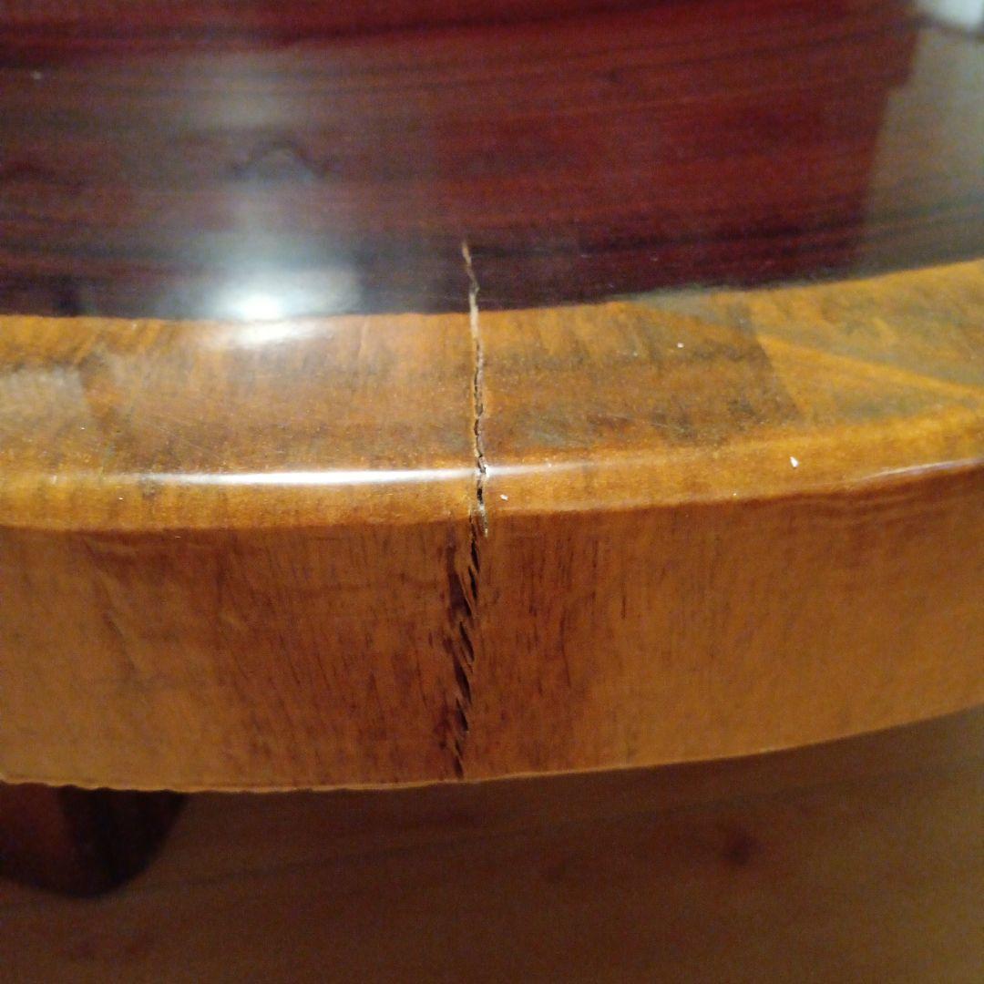 素敵なコーヒーテーブル　円形　木製座卓