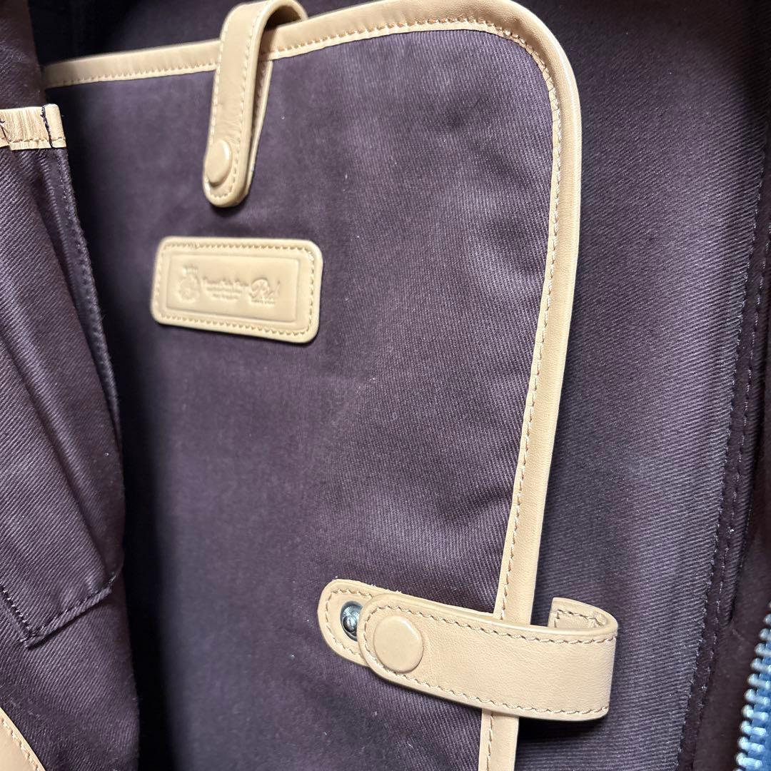 P.I.D/ビジネスバッグ/2way/ブリーフケース/ネイビー/レザー