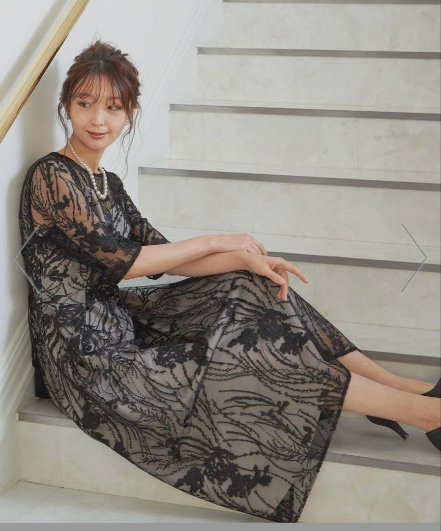 PREFERIR プレフェリール 総レース バックリボン 結婚式 パーティー